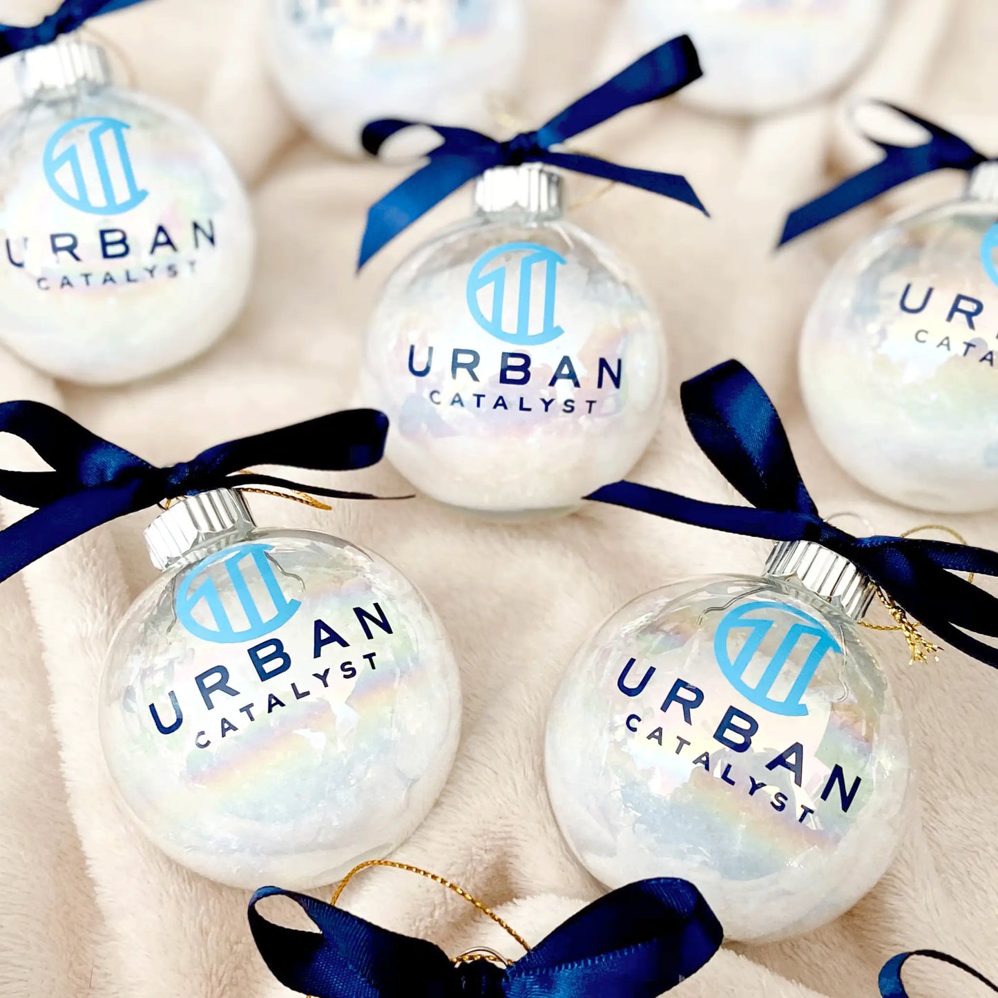 Business Logo Glass Ornament
