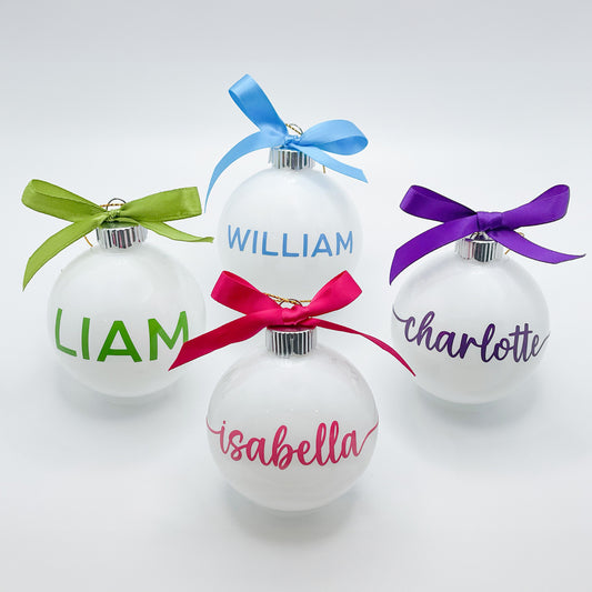 Name Glass Ball Ornament